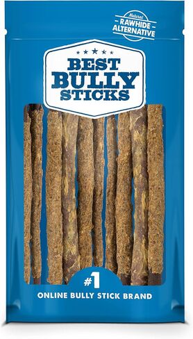 Best Bully Sticks All Natural Dog Chews - 6 Inch Beef Wrapped Beef Collagen Sticks - USA Baked & Packed - Highly Digestible, Limited Ingredient, Rawhide Alternative Dog Chew - 10 Pack in Kuwait