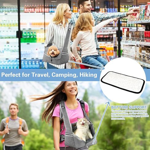 Dog Sling Carrier, Small Puppy Cat Pet Carrying Bag, Adjustable Shoulder Strap & Thickened Dog Carrier, Breathable Mesh Bag Carrier for Small Medium Dogs Cats Travel Outdoors in Saudi Arabia