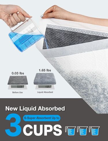 Dono Dog Pee Pads Extra Large -24" x 36", Odor-Control Charcoal Pee Pads for dogs, 6-Layer Leak-Proof & Quick Dry Dog Training Pads, Super Absorbent with Activated Charcoal Dog Pads in Kuwait