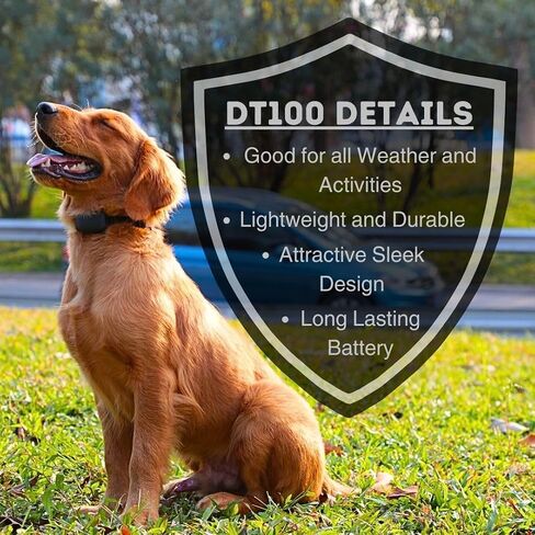 Dog Bark Collar, Rechargeable, Automatic, Waterproof, Anti Bark Training, Adjustable Sensitivity Vibration and Shock, Bark Shock Collar for Medium to Large Dogs (Black) in Saudi Arabia