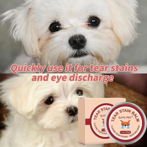 Pet Tear Stain Remover Balm - 1 oz (30g) Natural, Plant-Based Eye Care for Dogs and Cats - Gently Cleanses and Restores Sparkling Eyes in Saudi Arabia