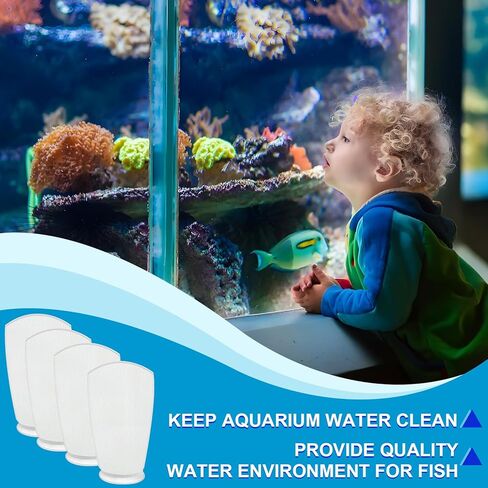 4 عبوات من جوارب مرشح حلقي مقاس 7 بوصات، أكياس فلتر حوض السمك للمياه المالحة، ملحقات مرشح حوض السمك الصغير لخزان الأسماك للمياه المالحة 200 ميكرومتر لمرشح خزان أسماك المياه العذبة في المياه المالحة in Kuwait