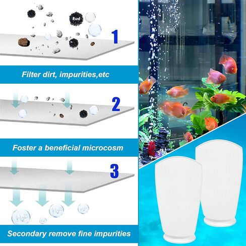 4 عبوات من جوارب مرشح حلقي مقاس 7 بوصات، أكياس فلتر حوض السمك للمياه المالحة، ملحقات مرشح حوض السمك الصغير لخزان الأسماك للمياه المالحة 200 ميكرومتر لمرشح خزان أسماك المياه العذبة في المياه المالحة in Kuwait