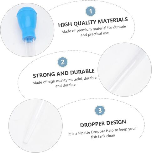 Fish Tank Vacum Cleaner Fish Dropper Mini Straws Mini Vacuum Long Turkey Baster Manual Vacuum Sweeper Automatic Fish Feeder Aquarium Vacuum Essential Oil Coral in Saudi Arabia