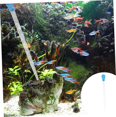 Fish Tank Vacum Cleaner Fish Dropper Mini Straws Mini Vacuum Long Turkey Baster Manual Vacuum Sweeper Automatic Fish Feeder Aquarium Vacuum Essential Oil Coral in Saudi Arabia