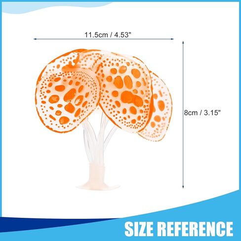 Soft Silicone Glowing Simulation Coral, Fluorescence Aquatic Artificial Water Plants for Aquarium (Yellow) in Saudi Arabia