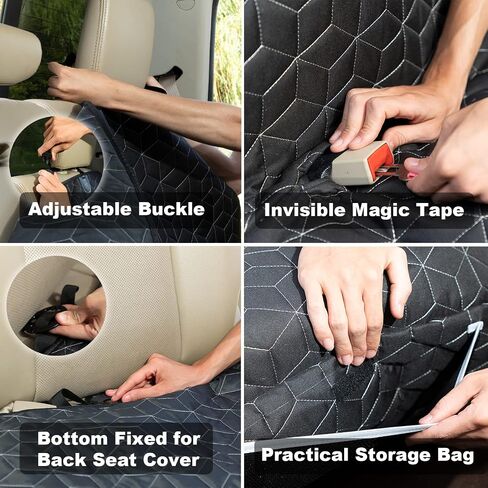 Dog Seat Covers for Tesla Model Y Back Seat Cover for Kids, Heavy Duty Bench Seat Cover with Headrest for Model Y, Non Slip Waterproof Custom Fit Back Seat Covers for Tesla Model Y in Saudi Arabia