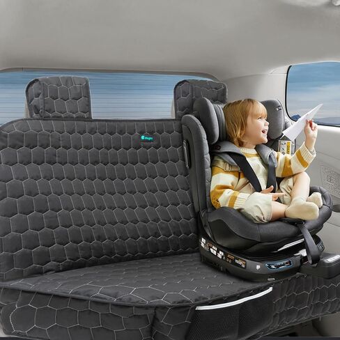 Dog Seat Covers for Tesla Model Y Back Seat Cover for Kids, Heavy Duty Bench Seat Cover with Headrest for Model Y, Non Slip Waterproof Custom Fit Back Seat Covers for Tesla Model Y in Saudi Arabia