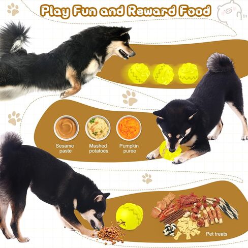 ألعاب الكلاب غير القابلة للتدمير للمضغ العدواني، كرات ألعاب مضغ قوية للكلاب الكبيرة، ألعاب تفاعلية لتوزيع الحلوى للكلاب لإبقائها مشغولة، كرة علاج الكلاب أفضل ألعاب للكلاب لأعياد الميلاد in Kuwait