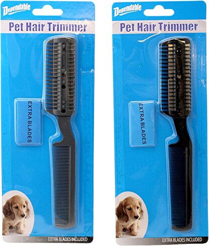 شركة الصناعات المعتمدة مجموعة أدوات تشذيب شعر الحيوانات الأليفة 2 في 1 من إيسنشيالز، قطعتين ومشط in Kuwait