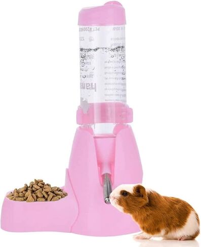 BINX (125ML, Pink) Water Dispenser Automatic pet Bottle for Hamsters, Rats, Guinea Pigs, White Rabbits and Small Animals in Saudi Arabia