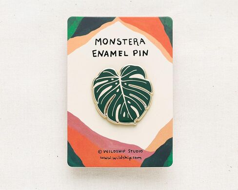 دبوس المينا Monstera - دبوس طية صدر السترة - شارة in Kuwait