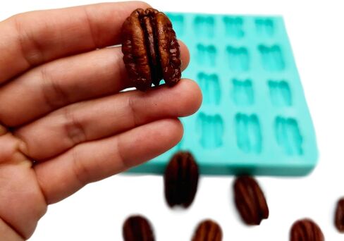 Pecan silicone mold, Multi cavity pecan silicone molds wax melts molds, Realistic pecans silicone mold NS015 in Saudi Arabia