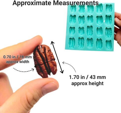 Pecan silicone mold, Multi cavity pecan silicone molds wax melts molds, Realistic pecans silicone mold NS015 in Saudi Arabia