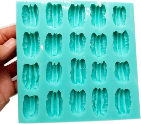 Pecan silicone mold, Multi cavity pecan silicone molds wax melts molds, Realistic pecans silicone mold NS015 in Saudi Arabia