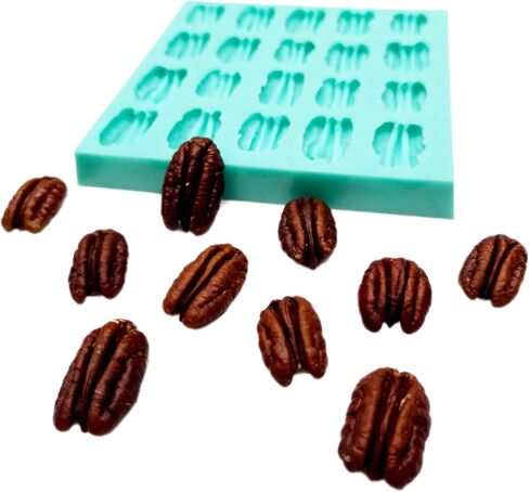 Pecan silicone mold, Multi cavity pecan silicone molds wax melts molds, Realistic pecans silicone mold NS015 in Saudi Arabia
