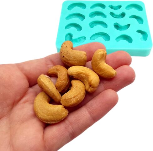 Pecan silicone mold, Multi cavity pecan silicone molds wax melts molds, Realistic pecans silicone mold NS015 in Saudi Arabia