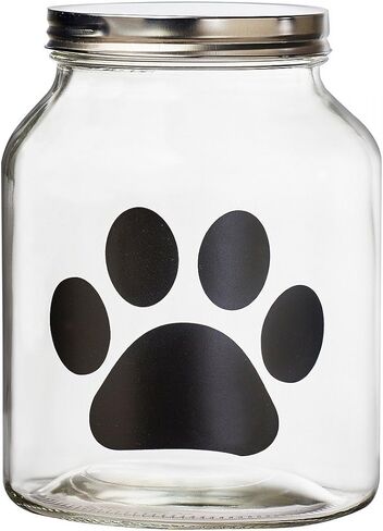 Buddy Paw Medium Glass Storage Canister, 108 oz, Clear in Kuwait