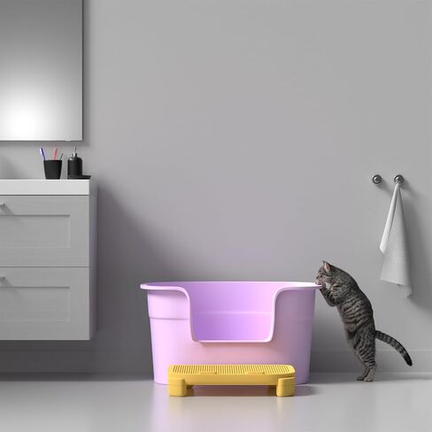 Elevated Plastic Cat Litter Mat - Effective Litter Collection, Easy-Clean Flip Design, Traps Litter from Cat Litter Box in Saudi Arabia