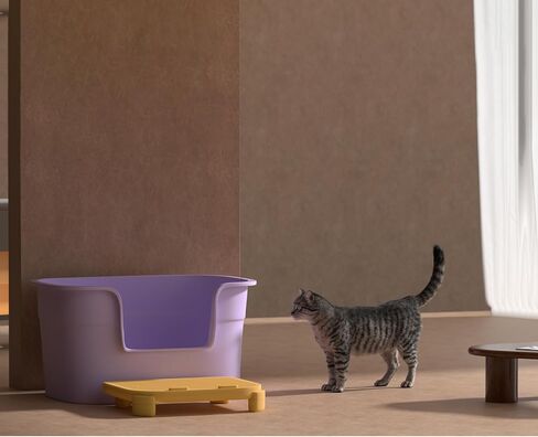 Elevated Plastic Cat Litter Mat - Effective Litter Collection, Easy-Clean Flip Design, Traps Litter from Cat Litter Box in Saudi Arabia