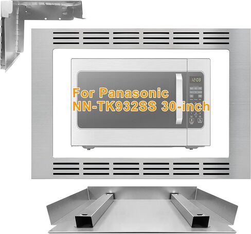 30-inch Trim Kit for Panasonic NN-TK932SS 2.2 cu ft Microwave Oven，30" Durable Microwave Trim Kit Compatible with Panasonic NN-SE9**S, NN-SD9**S, NN-SN9**S,1 Year Limited USA Warranty,Stainless Steel in Saudi Arabia