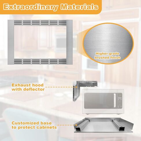30-inch Trim Kit for Panasonic NN-TK932SS 2.2 cu ft Microwave Oven，30" Durable Microwave Trim Kit Compatible with Panasonic NN-SE9**S, NN-SD9**S, NN-SN9**S,1 Year Limited USA Warranty,Stainless Steel in Saudi Arabia