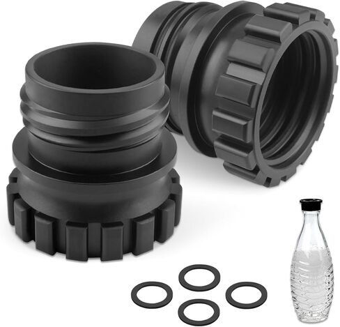 قطعتان من محول ثاني أكسيد الكربون السريع لزجاجة كريستال 0.7 لتر، غطاء توصيل إعادة تعبئة أسطوانة بخار الصودا، مناسب لملحقات صمامات Terra/Art/Fizzi/OneTouch/E-Duo، in Kuwait