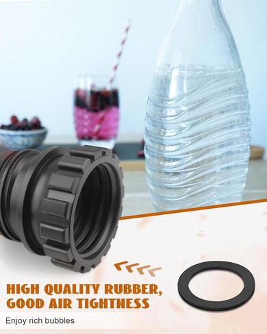 قطعتان من محول ثاني أكسيد الكربون السريع لزجاجة كريستال 0.7 لتر، غطاء توصيل إعادة تعبئة أسطوانة بخار الصودا، مناسب لملحقات صمامات Terra/Art/Fizzi/OneTouch/E-Duo، in Kuwait