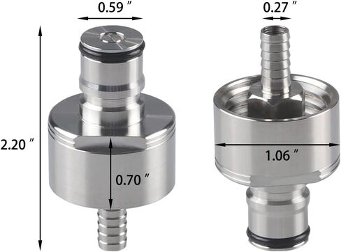PET Bottles Beer Carbonation Cap 2 PCS - Counter Pressure Bottle Filling with 5/16" Barb Carbonation Beer Soda Water Brewed Beer, Fits Most Soft Drink PET Bottles by PERA in Saudi Arabia