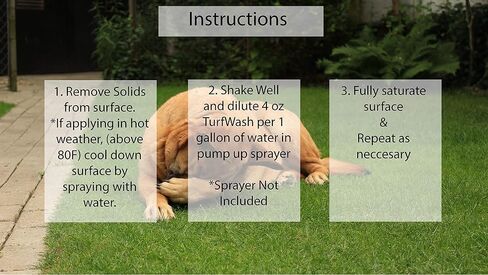 Pet Odor & Stain Remover for Artificial Astroturf, Patio Carpet, Concrete, Soil, Rubber Matting, Synthetic Lawn, Kennel, Dog Run, Etc. TurfWash Enzyme Deodorizer Eliminates Urine/Feces Odors (32 oz) in Saudi Arabia