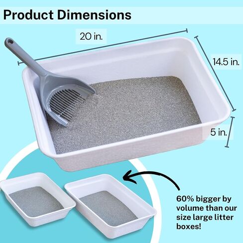 8-Pack Disposable Litter Boxes for Cats | Size Large | Durable and Water Resistant in Saudi Arabia