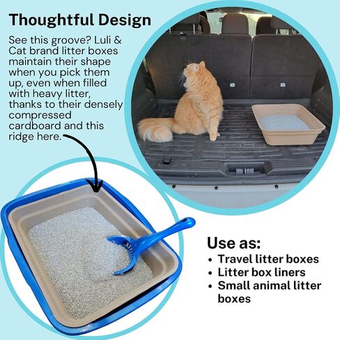 8-Pack Disposable Litter Boxes for Cats | Size Large | Durable and Water Resistant in Saudi Arabia