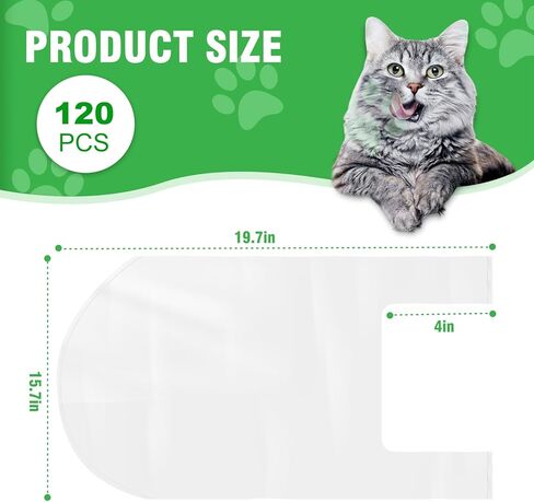 120 قطعة من بطانات صندوق فضلات القطط المتوافقة مع أوعية نفايات LitterMaid الأولى والثانية، وأكياس فضلات القطط المتوافقة مع أوعية نفايات الطبيعة المعجزة، وأكياس صندوق فضلات القطط ذاتية التنظيف بمقابض in Kuwait