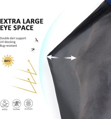 Horse Fly Mask Large Space Fly Mask Breathable UV Protection Equine Mask with Reflective Features on Ears Royal Blue L in Saudi Arabia