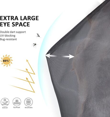 قناع ذبابة الحصان، قناع ذبابة الفضاء الكبير، قناع الخيول للحماية من الأشعة فوق البنفسجية مع ميزات عاكسة على الأذنين، أزرق ملكي L in Kuwait