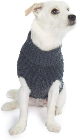 Barefoot Dreams CozyChic Ribbed Pet Sweater, Dog Clothes- Slate Blue in Saudi Arabia