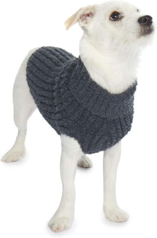 Barefoot Dreams CozyChic Ribbed Pet Sweater, Dog Clothes- Slate Blue in Saudi Arabia