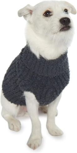 Barefoot Dreams CozyChic Ribbed Pet Sweater, Dog Clothes- Slate Blue in Saudi Arabia