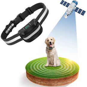 GPS Wireless Dog Fence, Electric Dog Collar Fence for Outdoor, Pet Containment System, Adjustable Warning Strength,Waterproof