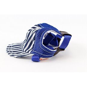 Fashionable Pet Dog Baseball Cap Outdoor Travel Hat - Summer Sun Protection Cap for Small Medium Large Dog (Small, Coffee Strip)