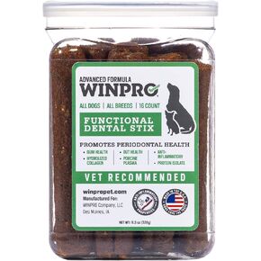 WINPRO Pet Functional Dental Stix for Dogs, 16 Sticks, Plasma Powered Dental Dog Chew Sticks That Promotes Gum and Peridontal Health