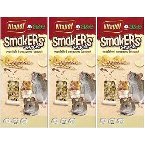 A&E Cage Co. 6 Pack of Smackers Small Pet Treat Sticks, Cheese Flavor for Pet Rats, Mice and Hamsters