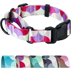 Martingale Dog Collars,Adjustable Soft Nylon Slip Collar Quick Release Buckle,No Pull Dog Training Collar for Large Medium Small Dogs