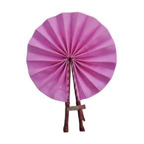 African Folding Fan - Church, TV, and Sports Handheld Fan - Perfect for Summer Breeze (Black)