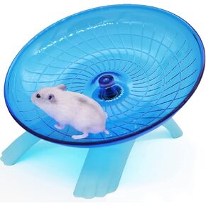 Litewood Hamster Flying Saucer Wheel Silent Running Spinning Wheel Toy for Dwarf Hamster Gerbil Mouse Rat Mice (Pink)
