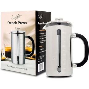 High Borosilicate Glass French Press with 304 Stainless Steel, 1000 ml Capacity - Classic Elegance and Modern Design for Coffee Enthusiasts' for ASIN 'B0CW25SNXK