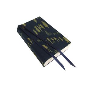 4 Inch Mass Market Paperback Book Cover 4 x 6, MIDNIGHT FOREST Navy Stretch Book Cover for Paperback, Hardcover, Soft Cover, Fabric Book Sleeve Extra Small, Reusable (Adults