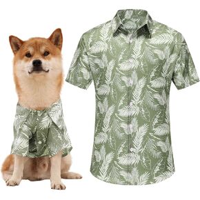 Dog Shirt, Hawaii Dog Shirt Dog Style Floral Cool Clothes Hawaiian Shirts for Small Dogs Owner and Pet Shirts are Sold Separately
