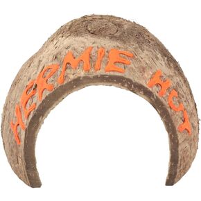 Hermit Crab Colorful Hermie Hut, Habitat Accessory, Coconut Shell Hideout, Color May Vary, 2.25 to 3 Inches