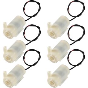 6Pcs Mini Water Pump DC 3V 5V Micro Submersible Motor Pump for Fish Tank Fountain Aquarium Garden Plant Flower